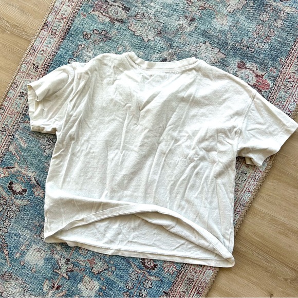 Madewell cropped oversized boxy tee | White, size L - Picture 3 of 5